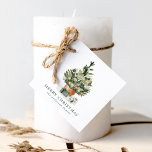 Elegant Watercolor Christmas Tree Favour Tags<br><div class="desc">Elegant holiday favour tags featuring a festive watercolor Christmas tree adorned with glass ornaments and surrounded by wrapped presents. Personalise the watercolor Christmas tree favour tags with a custom greeting, your family name, or other custom text. The favour tag reverses to display your personal message. The personalised holiday favour tags...</div>