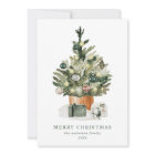 Elegant Watercolor Christmas Tree Non-Photo