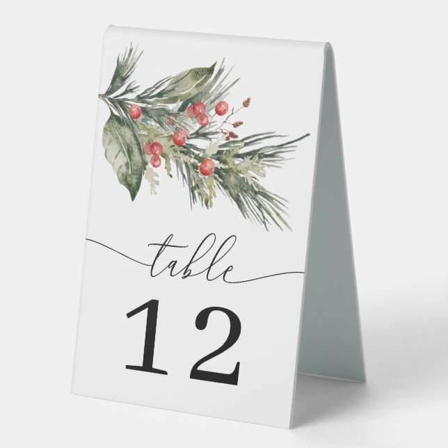 Elegant Watercolor Christmas Wedding (Front)