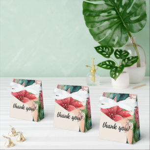 Elegant Watercolor Christmas Wreath Wedding Favour Box