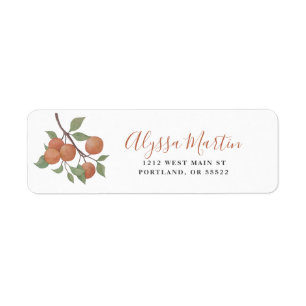 Elegant watercolor citrus stem/oranges design