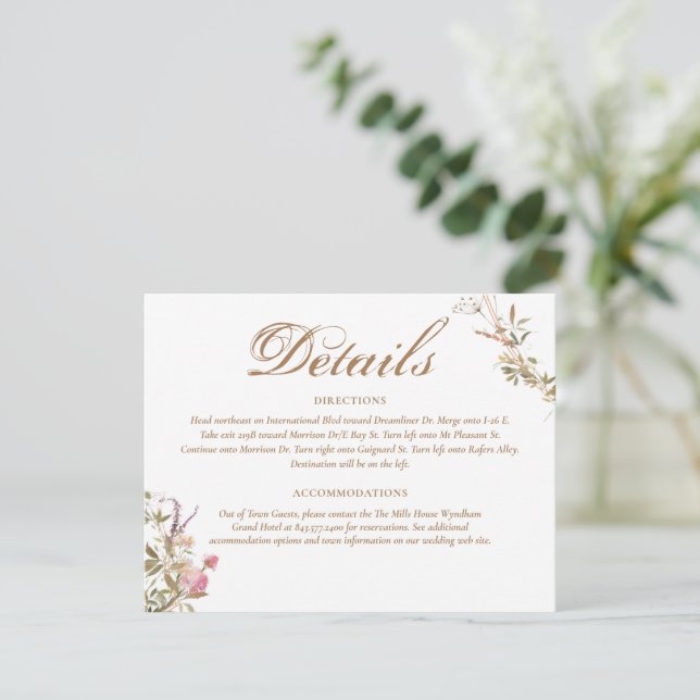 Elegant Watercolor Crest Monogram Response Details (Standing Front)