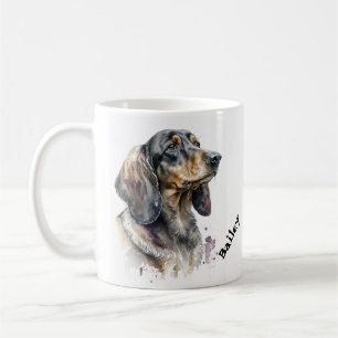 Elegant Watercolor Dachshund Dog Lover  Coffee Mug