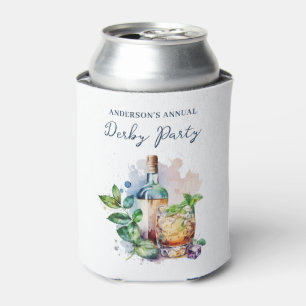 Elegant Watercolor Derby Party Can Cooler