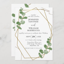 Elegant Watercolor Eucalyptus Floral Wedding