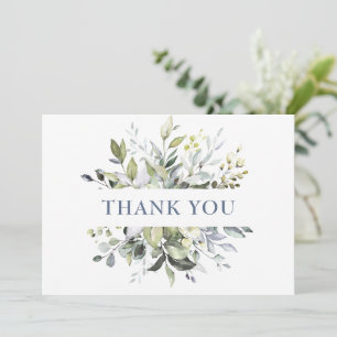 Elegant Watercolor Eucalyptus Greenery Thank You Card