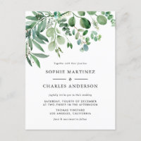 Elegant Watercolor Eucalyptus Greenery Wedding