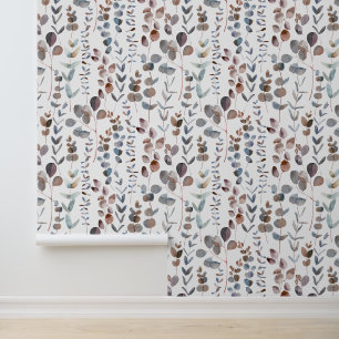 Elegant Watercolor Eucalyptus Leaves  Wallpaper
