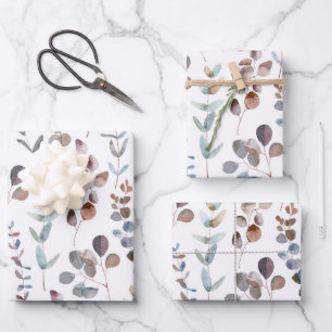 Elegant Watercolor Eucalyptus Pattern  Wrapping Pa Wrapping Paper Sheet