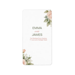 Elegant watercolor eucalyptus Return Address Label