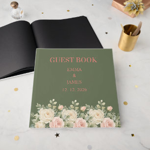 Elegant Watercolor Eucalyptus Wedding Guest Book