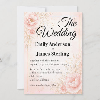 Elegant Watercolor Eucalyptus Wedding Invitation