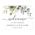 Elegant Watercolor Eucalyptus Wedding Welcome Sign