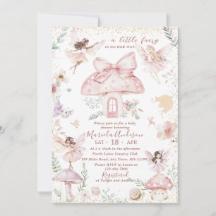 Elegant Watercolor Fairy Wildflower Garden Baby S Invitation