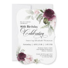 Elegant Watercolor Floral 90th Birthday