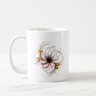 Elegant Watercolor Floral Art Coffee Mug