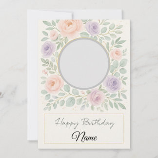 Elegant Watercolor Floral Birthday Card
