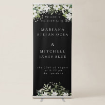 Elegant watercolor floral black and white wrappin