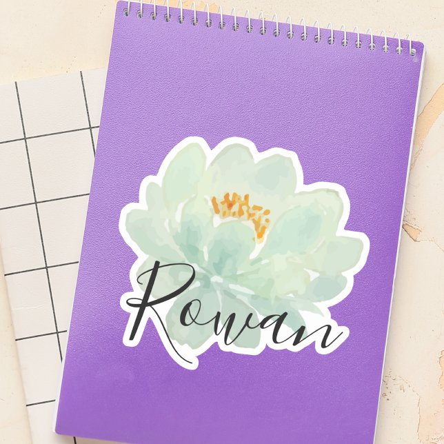 Elegant Watercolor Floral Black Script Name (Creator Uploaded)
