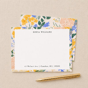 Elegant Watercolor Floral Border Card