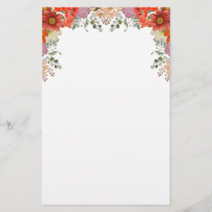 Elegant Watercolor Floral Botanical  Stationery