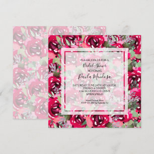 Elegant Watercolor Floral Bridal Shower Invitation