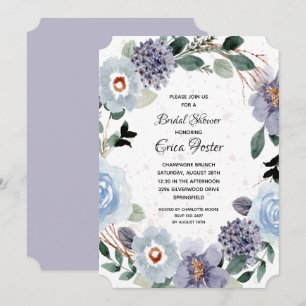 Elegant Watercolor Floral Bridal Shower Invitation