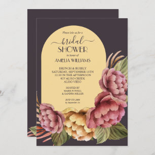 Elegant Watercolor Floral Bridal Shower Invitation