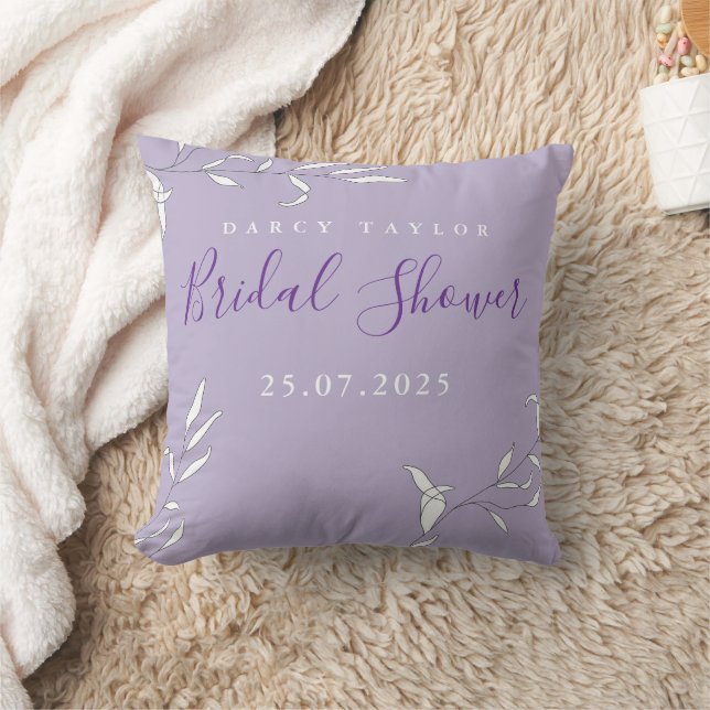 elegant,watercolor,floral,bridal shower lavender cushion (Blanket)