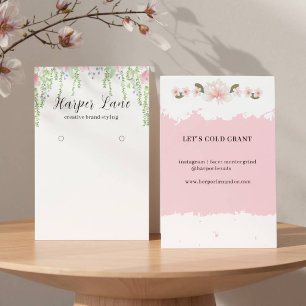 Elegant Watercolor Floral Custom Earring Display