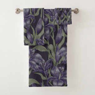 Elegant watercolor floral decorative eye-catching  bath towel set