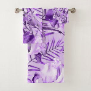 Elegant watercolor floral decorative eye-catching  bath towel set