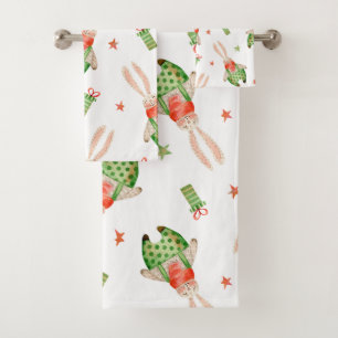 Elegant watercolor floral decorative eye-catching bath towel set