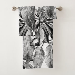 Elegant watercolor floral decorative eye-catching  bath towel set