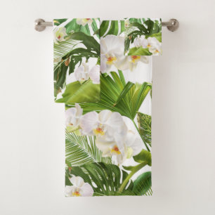 Elegant watercolor floral decorative eye-catching  bath towel set