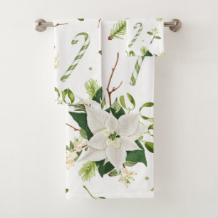 Elegant watercolor floral decorative eye-catching  bath towel set