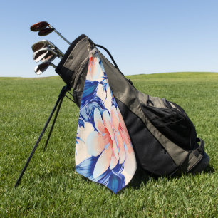 Elegant watercolor floral decorative eye-catching golf towel
