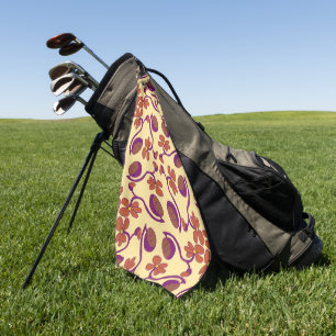 Elegant watercolor floral decorative eye-catching golf towel