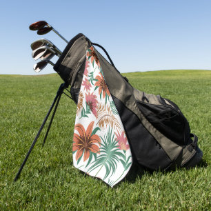 Elegant watercolor floral decorative eye-catching golf towel