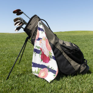 Elegant watercolor floral decorative eye-catching  golf towel