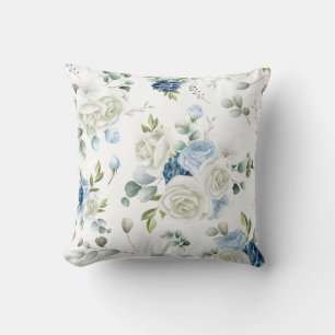 Elegant watercolor floral decorative pattern cushion