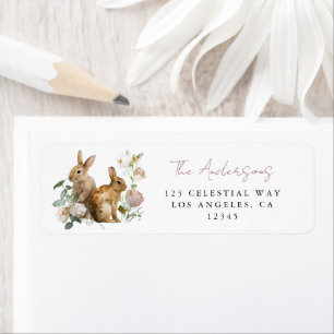 Elegant Watercolor Floral Easter Address