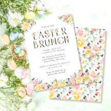 Elegant Watercolor Floral Easter Brunch