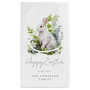 Elegant Watercolor Floral Easter Party Small Gift Bag