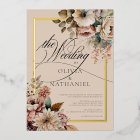 Elegant Watercolor Floral Fall Wedding