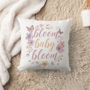 Elegant Watercolor Floral for Baby Nursery Cushion