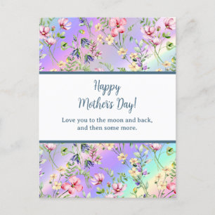 Elegant Watercolor Floral for Happy Mother's Day Invitation Postcard