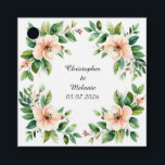 Elegant Watercolor Floral Frame  Favour Tags<br><div class="desc">A delicate watercolor floral frame featuring pastel roses,  lush greenery,  and small blossoms. Perfect for wedding invitations,  romantic designs,  or seasonal greetings with an elegant and timeless style.</div>