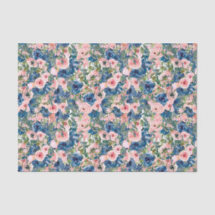 elegant watercolor floral Garden Wedding  Tissue Paper