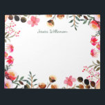 Elegant Watercolor Floral Greenery Personalised Notepad<br><div class="desc">Elegant Watercolor Floral Greenery Personalised Notepad</div>
